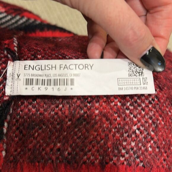 English Factory Checkered Plaid Cardigan (L) - Picture 4 of 7